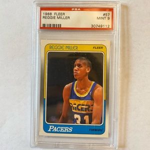 Reggie Miller 1988 Fleer rookie card PSA 9
